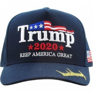 Baseball Caps Make America Great Again Our President Donald Trump Slogan with USA Flag Cap Adjustable Baseball Hat Red - CR18...