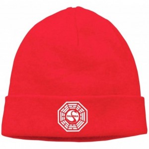 Skullies & Beanies Dharma-Swan Unisex Fashion Autumn/Winter Cap Hedging Caps Casual Cap Hat Warm Hats for Men & Women - Red -...