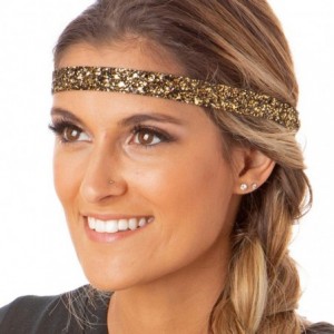 Headbands Women's Bling Glitter Adjustable No Slip Bulk Headbands Gift Sets 10pk - Skinny Neutral & Pastel 10pk - C018YQINW6Z...