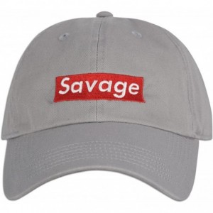 Baseball Caps Savage Embroidered Dad Cap Hat Adjustable Polo Style Unconstructed - Grey - CM1876C2LWE $25.67