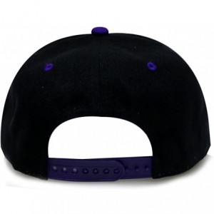 Baseball Caps City New York Snapback Caps - Black/Purple - CG11ULVI8LX $27.43