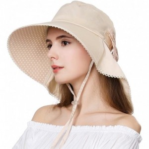 Sun Hats Womens Packable Ponytail SPF 50 Sun Hat Summer Gardening Hiking Fishing 55-61cm - Beige_69053 - CK18E4TYIRO $42.31