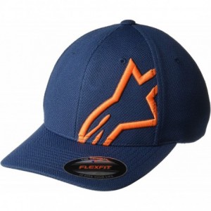 Baseball Caps Men's Corp Shift Mock Mesh Hat - Blue/Orange - CV18OQI8AZW $56.67