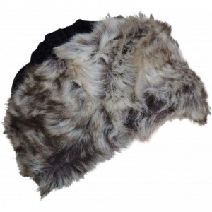 Skullies & Beanies Women's Faux Fur Brim Winter Hat- Sherpa Lined- Chunky Cable Knit- Extra Warm! - Ebony Black - CW18LEXCAQ2...