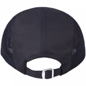Bucket Hats Unisex Mesh Brim Tennis Cap Outside Sunscreen Quick Dry Adjustable Baseball Hat - C-black - CQ17YZNZZQW $31.41