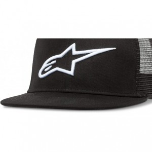 Baseball Caps Men's Logo Flexfit Hat Flat Bill Trucker Snap Back - Corp Trucker Black/White - C918DY82AXZ $44.75