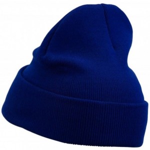Skullies & Beanies US Navy Retired Military Embroidered Long Beanie - Royal - CH11USNGI3J $43.14