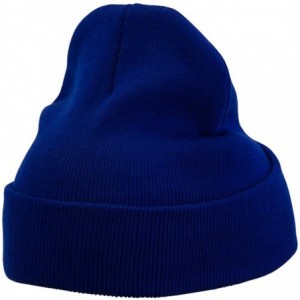 Skullies & Beanies US Navy Retired Military Embroidered Long Beanie - Royal - CH11USNGI3J $43.14