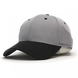 Baseball Caps Plain Pro Cool Mesh Low Profile Adjustable Baseball Cap - Black/Gray - CV1802D0A05 $19.58