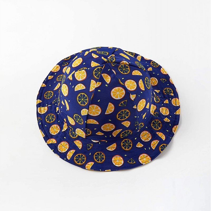 Sun Hats Baby Girls UV Sun Cap UPF 50+ Sun Protection Bucket Hat 3-6Y - Dark-orange - C118N7QRWCD $25.56