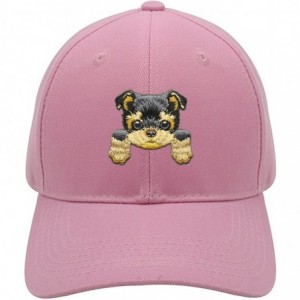 Baseball Caps Cute Puppy Dog Snapback Cap - Pink - CJ18EO7QA55 $40.63