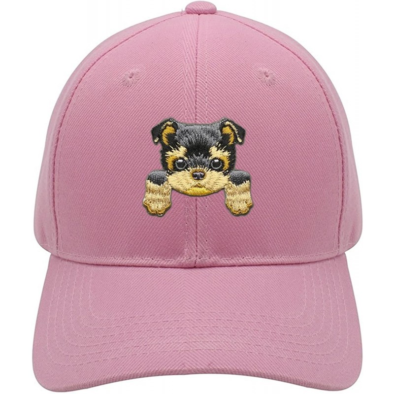 Baseball Caps Cute Puppy Dog Snapback Cap - Pink - CJ18EO7QA55 $41.16