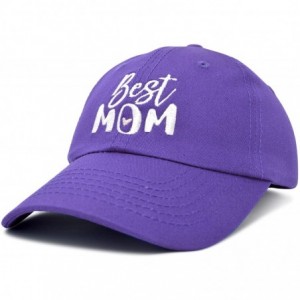 Baseball Caps Best Mom Baseball Cap Womens Dad Hats Adjustable Mothers Day Hat - Purple - CY18D6UCLW5 $21.66