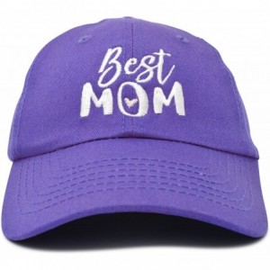 Baseball Caps Best Mom Baseball Cap Womens Dad Hats Adjustable Mothers Day Hat - Purple - CY18D6UCLW5 $21.66