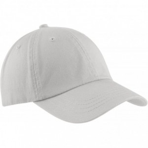 Baseball Caps Port & Company Men's Washed Twill Cap - Chrome - CH11QDRTI3B $18.20