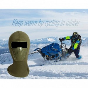Balaclavas Adult Winter Fleece Grasping Balaclavas Face Cover Windproof Ski Mask Hat Halloween.YR.Lover - Army Green - CV12LY...