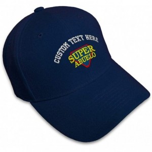 Baseball Caps Custom Baseball Cap Super Abuelo Spanish Embroidery Dad Hats for Men & Women 1 Size - Navy - C618Y2UA29O $41.46