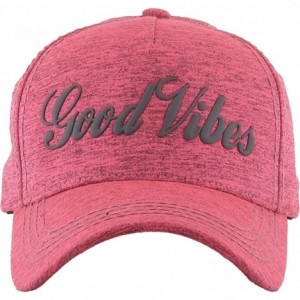 Baseball Caps Good Vibes ONLY Cool Vintage Design Dad Hat Baseball Cap Polo Style Adjustable - (5.1) Neon Pink Good Vibes - C...