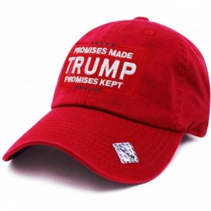 Baseball Caps Trump Promise Made Promise Kept Campaign Rally Embroidered US Trump MAGA Hat Baseball Cap PC101 - Pc101 Red - C...