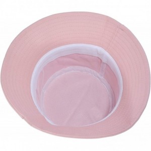 Bucket Hats Unisex Fashion Embroidered Bucket Hat Summer Fisherman Cap for Men Women - Ice Cream Pink - CM1983SUZSI $33.94