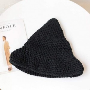 Skullies & Beanies Ewindy Winter Knit Beanie for Women Creative Women Pointy Hat Knitted Cap Warm Cone Witch Hat - Black Hats...