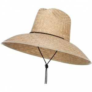 Sun Hats Men's Crushed Safari Straw Hat - Light Natural - C8184QK8W5E $58.22