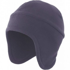 Skullies & Beanies Men's Warm 2 in 1 Hat Winter Fleece Earflap Skull Sports Beanie Ski Mask - Navy - C518YZXGIII $22.39