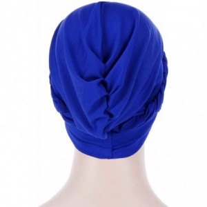 Skullies & Beanies Chemo Cancer Braid Turban Cap Ethnic Bohemia Twisted Hair Cover Wrap Turban Headwear - Coffee - CR18U06RCI...