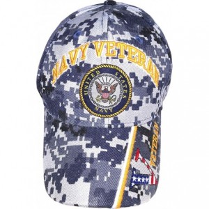 Baseball Caps United States Navy Veteran V Blue CAMO Baseball Style Embroidered HAT us USA Cap - CE12O6QEG1Q $17.91