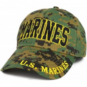 Baseball Caps Officially Licensed US Marine Corps Veteran Embroidered Cotton Baseball Cap - Camo - C918O9KK78U $38.12