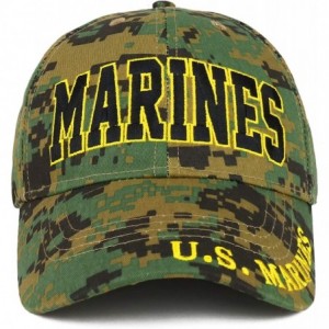 Baseball Caps Officially Licensed US Marine Corps Veteran Embroidered Cotton Baseball Cap - Camo - C918O9KK78U $34.87