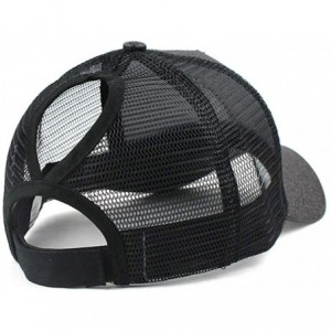 Baseball Caps Baseball Cap for Women- Sequins Outdoor Trucker Hat Ponytail Holder Visor Snapback - Black B - CN18SZYXEMT $18.97