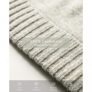 Skullies & Beanies 100% Pure Cashmere Winter Beanie Skullies Cap for Women - Light Grey - CS18WXLNUSA $62.67