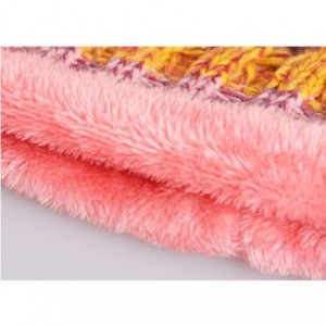 Skullies & Beanies Womens Winter Beanie Hat Scarf Set Warm Fuzzy Knit Hat Neck Scarves - B-red - CQ18ZDQ42HU $25.19