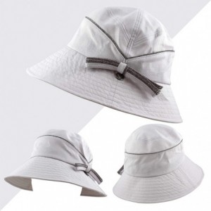 Bucket Hats Light Weight Packable Women's Wide Brim Sun Bucket Hat - Perrine-grey - CR18GQS5KHD $29.28