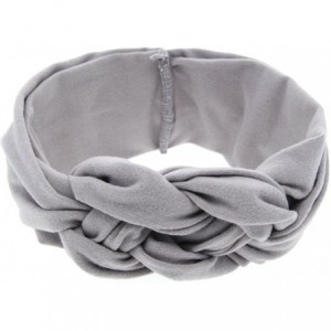 Headbands Elastic Flower Printed Turban Head Wrap Headband Twisted Hair Band - Gray - CW12N0F4Q93 $19.18