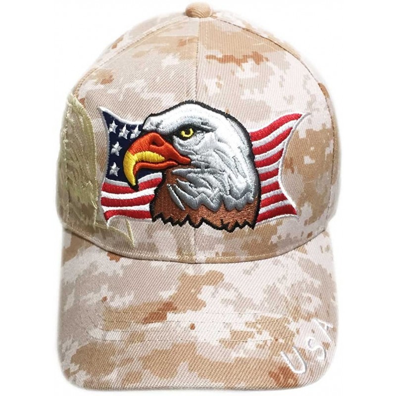Baseball Caps Patriotic USA American Flag Print Baseball Cap Embroidered - Marine Digital Camo - C8120M90Y9R $25.37