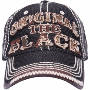 Baseball Caps Mens Distressed Vintage Denim Dry Baseball Snapback Trucker Hat - Black - C511TN9ASTX $22.86