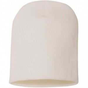 Skullies & Beanies Premium Flexfit Knit Beanie - White - C7127UHN8ZL $15.74