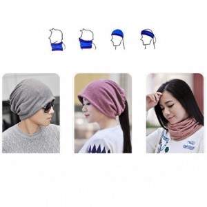 Skullies & Beanies Solid Color Chemo Caps Cancer Headwear Skull Cap Knitted hat Infinity Scarf for Womens Mens - Blue - CN18L...