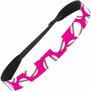 Headbands Baseball & Softball Adjustable No Slip Fast Pitch Hair Headbands for Women Girls & Teens - Wide Softball Hot Pink -...