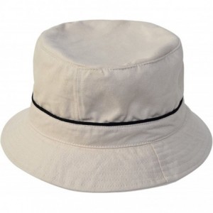 Bucket Hats Classic Simple Cotton Bucket Hats - Sand L/Xl - CX11X3QCVLL $27.25