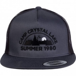 Baseball Caps Camp Crystal Lake- Summer 1980 - Funny 80s Retro Vintage Movie Horror Cap Hat Grey/Black - CO18R6L3R0N $35.53