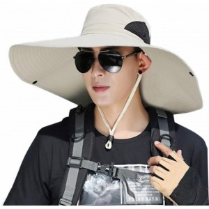 Sun Hats Men Fishing Hiking Hat- Unisex Lawn Gardening Wide Brim Bucket Hats- Cowboy Sun Protection Cap Foldable UPF 50+ - CC...