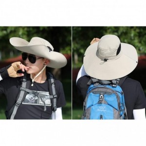 Sun Hats Men Fishing Hiking Hat- Unisex Lawn Gardening Wide Brim Bucket Hats- Cowboy Sun Protection Cap Foldable UPF 50+ - CC...