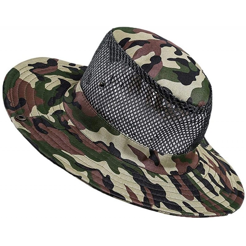 Sun Hats Men Fashion Summer Spring Outdoor Sun Protection Mountaineering Hat Sun Hats - Light Green - CY18W0RNQ50 $46.98