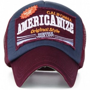 Baseball Caps Mesh Back Baseball Cap Trucker Hat 3D Embroidered Patch - Color1-5 - CB12IR9YNWX $28.86