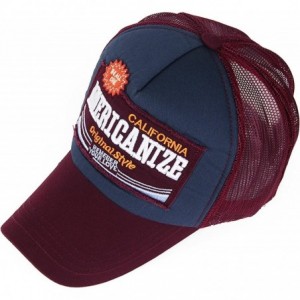 Baseball Caps Mesh Back Baseball Cap Trucker Hat 3D Embroidered Patch - Color1-5 - CB12IR9YNWX $28.86