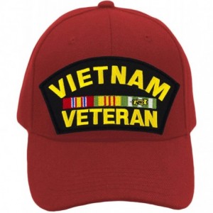 Baseball Caps Vietnam Veteran Hat/Ballcap Adjustable-Back"One Size Fits Most" - Red - CV18QHM8AHZ $48.13