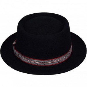 Fedoras Men's Klaxon Fedora Trilby Hat - Black - C118C5DZEIX $116.89